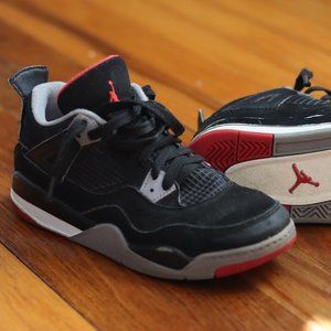 Jordan 4 Retro PS Black Fire Red Cement Grey Size2